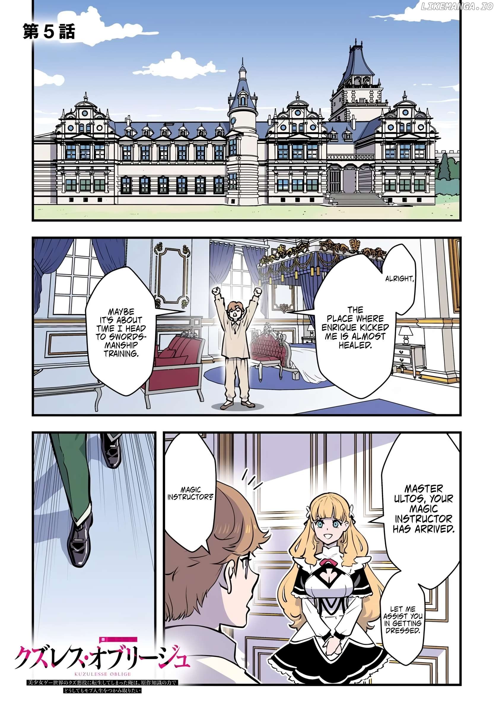 Kuzulesse Oblige: 18-Kin Game Sekai No Kuzu Akuyaku Ni Tensei Shiteshimatta Ore Wa, Gensaku Chishiki No Chikara De Doushite Mo Mob Jinsei Wo Tsukami Toritai Chapter 5.1 - Page 2