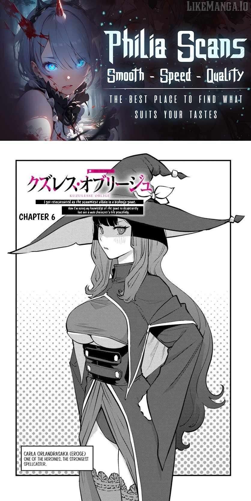 Kuzulesse Oblige: 18-Kin Game Sekai No Kuzu Akuyaku Ni Tensei Shiteshimatta Ore Wa, Gensaku Chishiki No Chikara De Doushite Mo Mob Jinsei Wo Tsukami Toritai Chapter 6.1 - Page 1