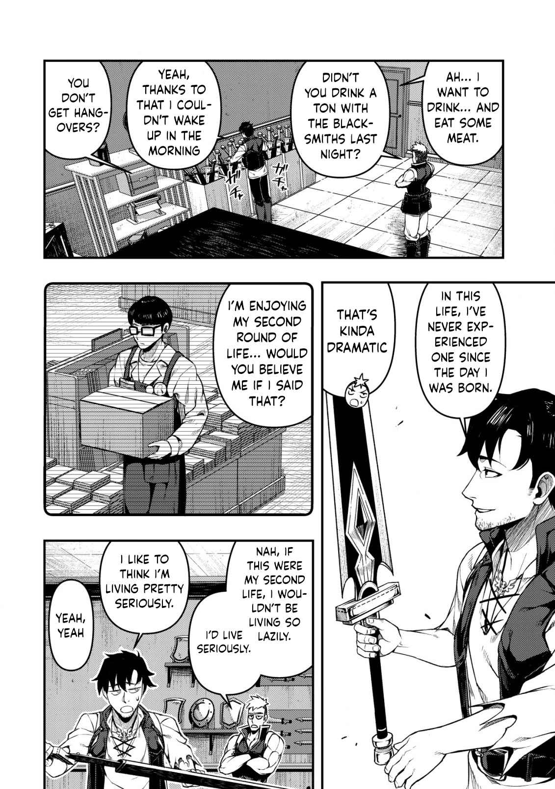 Maken Gishi Bacchus ~Shinken wo Mezasu Tenseisha wa, Kutte Nonde Tsukutte Sugosu~ Chapter 1 - Page 13