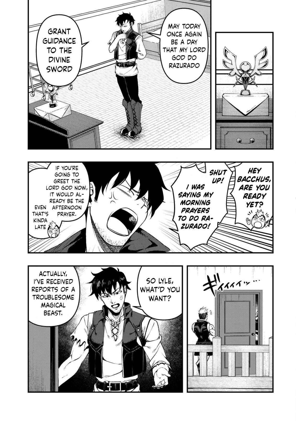Maken Gishi Bacchus ~Shinken wo Mezasu Tenseisha wa, Kutte Nonde Tsukutte Sugosu~ Chapter 1 - Page 10