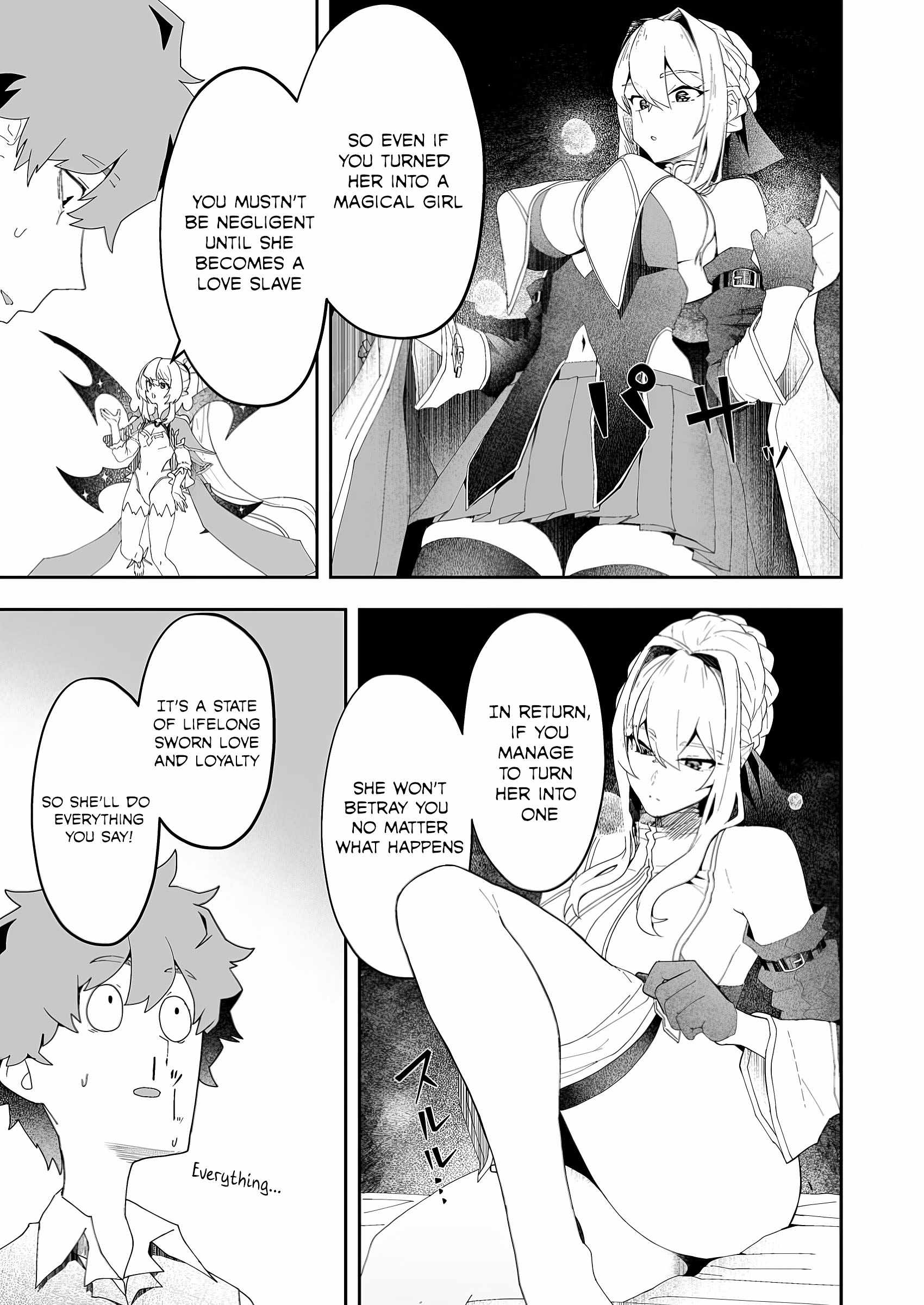 Makutsu no Ou ~Yomei Ikkagetsu no Doutei, Mahou Shoujo Harem o Kizuite Ou e Kunrinsu~ Chapter 3 - Page 37
