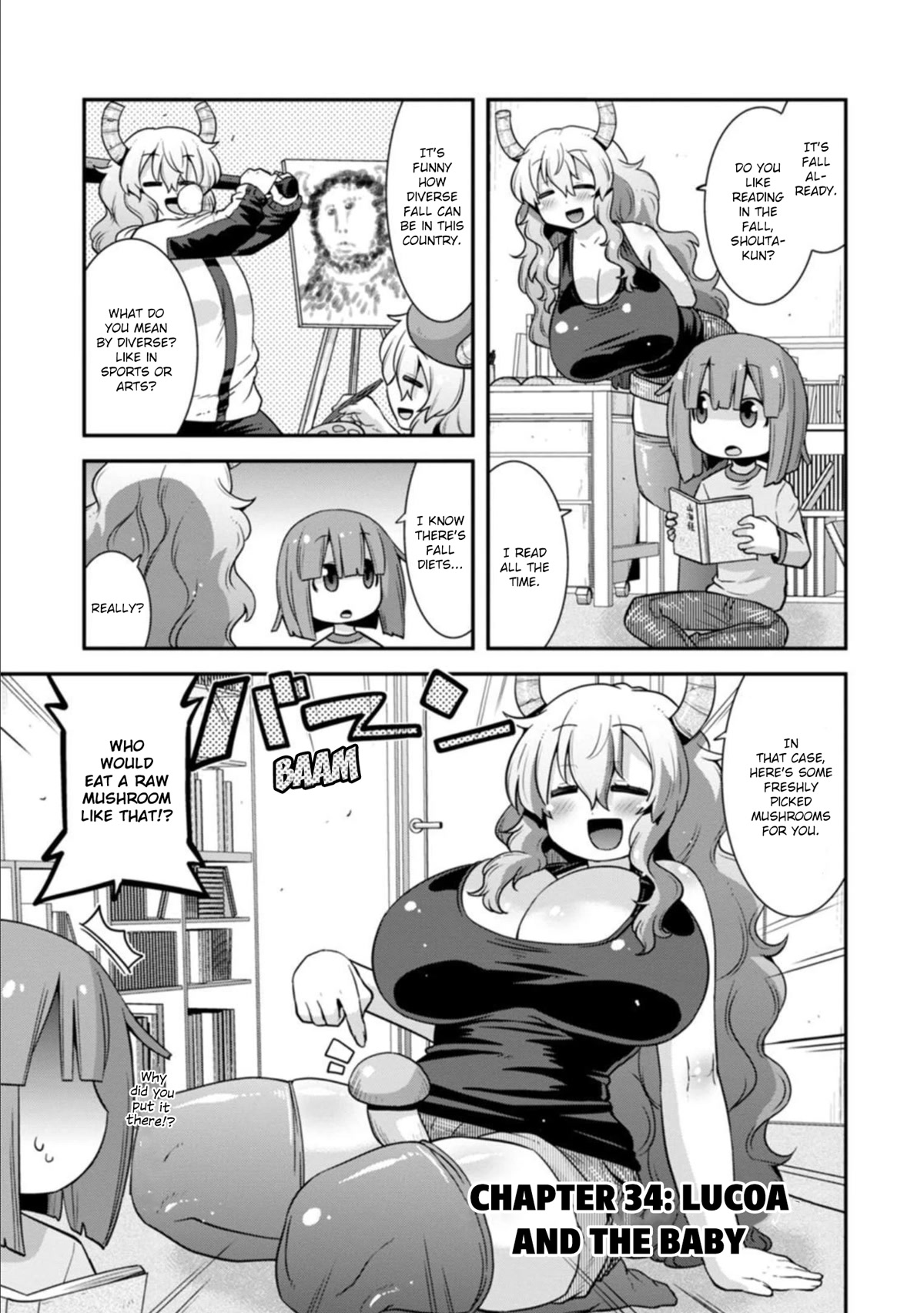 Miss Kobayashi’s Dragon Maid: Lucoa is My XX Chapter 34 - Page 1