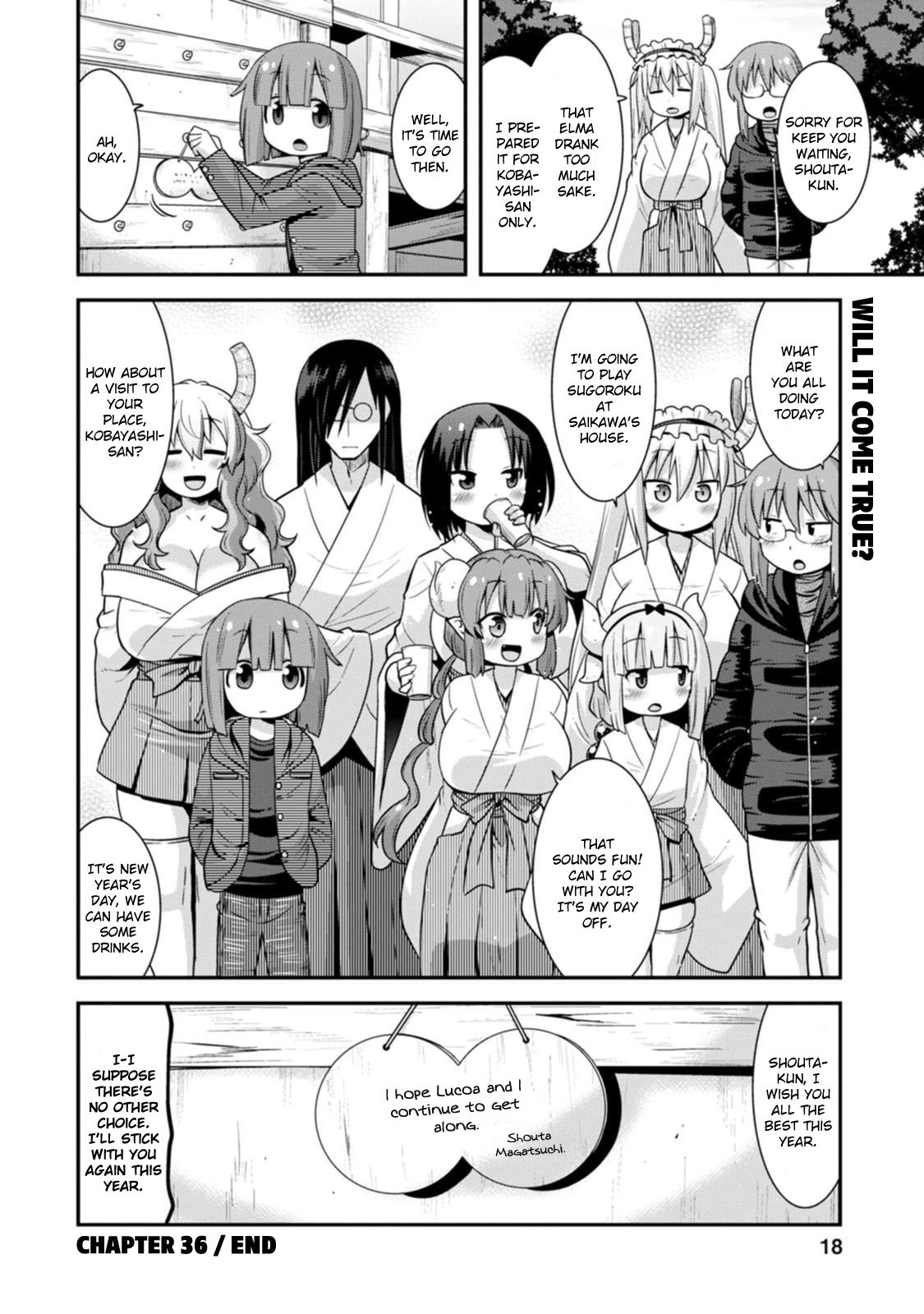 Miss Kobayashi’s Dragon Maid: Lucoa is My XX Chapter 36 - Page 14