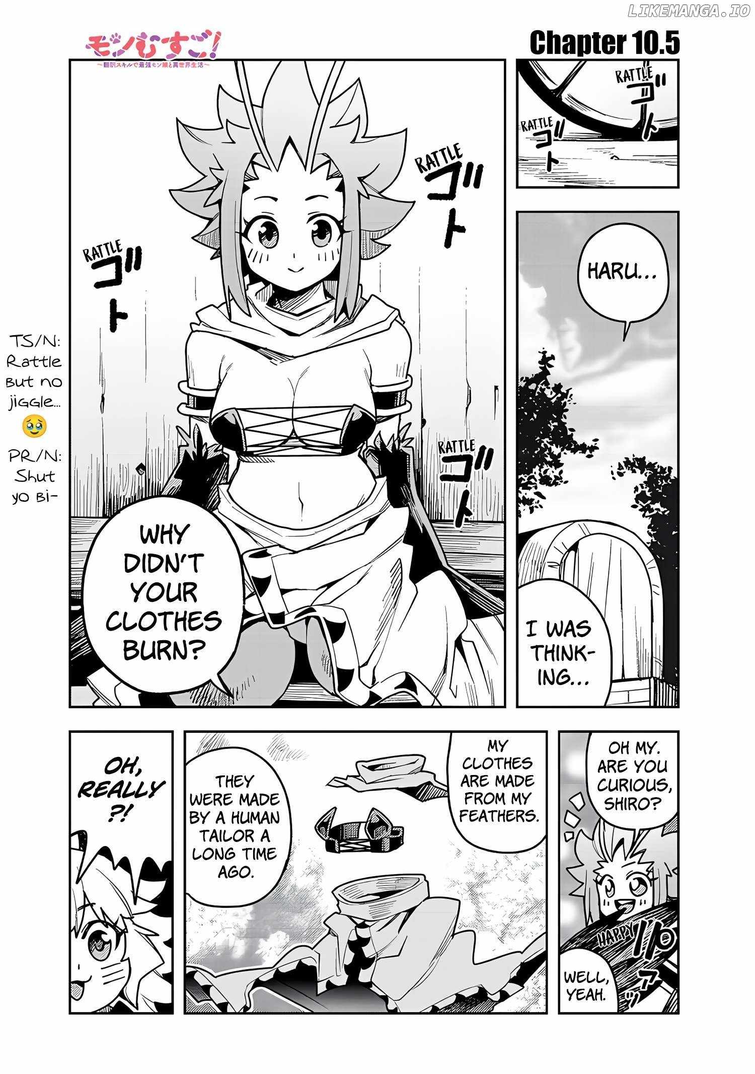 Monmusugo! ~Living in Another World with the Strongest Monster Girls with Translation Skills~ Chapter 10.5 - Page 1