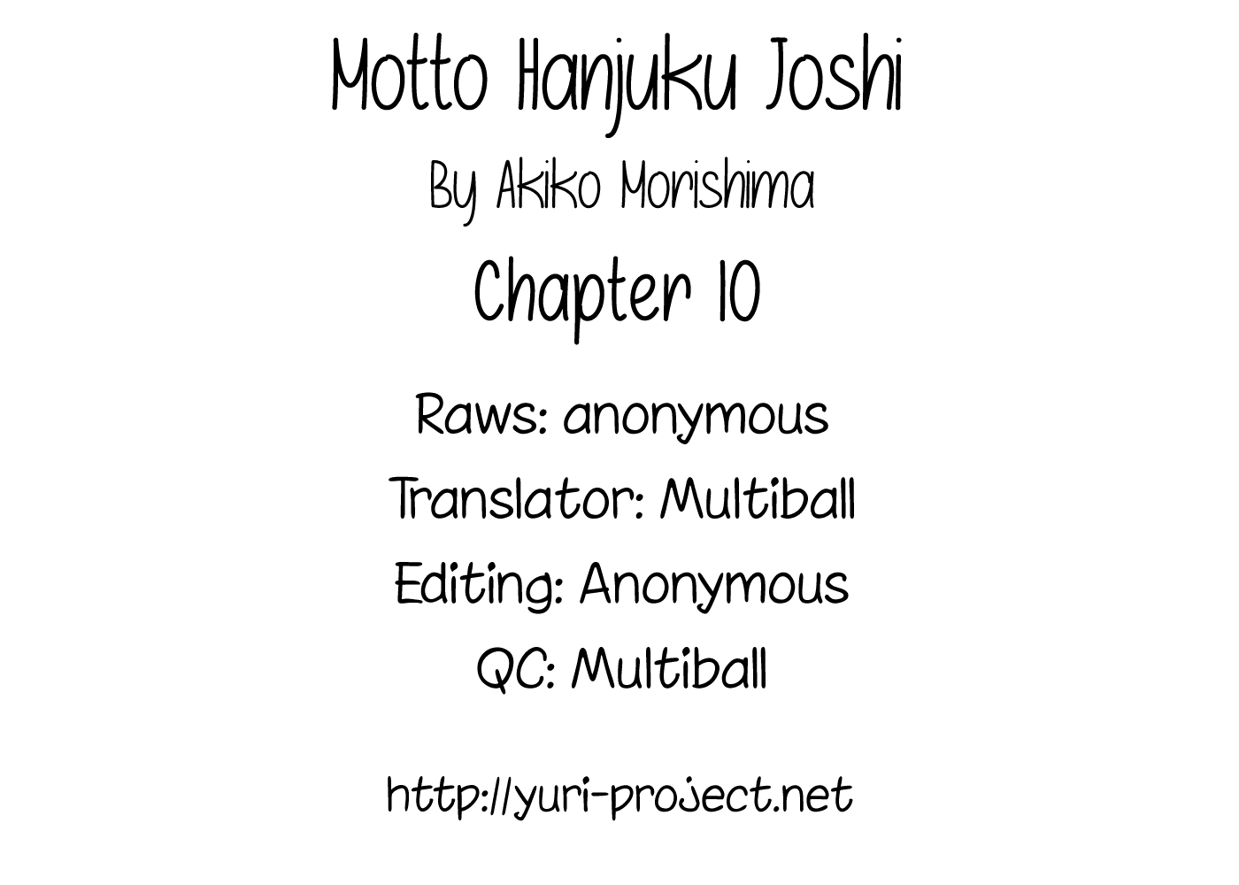 Motto Hanjuku Joshi Chapter 10 - Page 1
