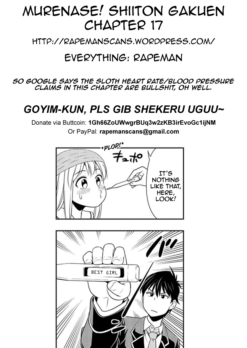 Murenase! Shiiton Gakuen Chapter 17 - Page 19