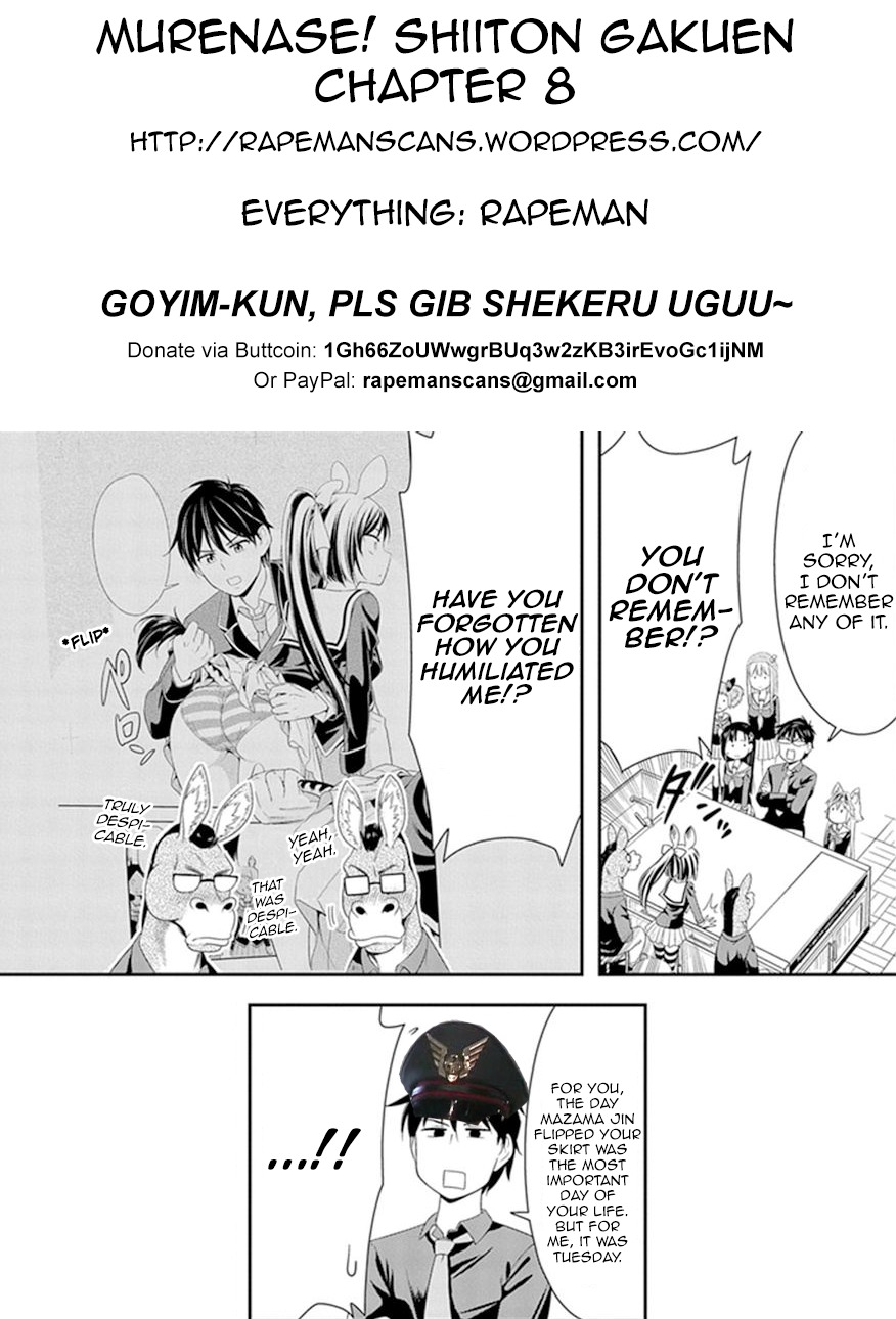 Murenase! Shiiton Gakuen Chapter 8 - Page 25