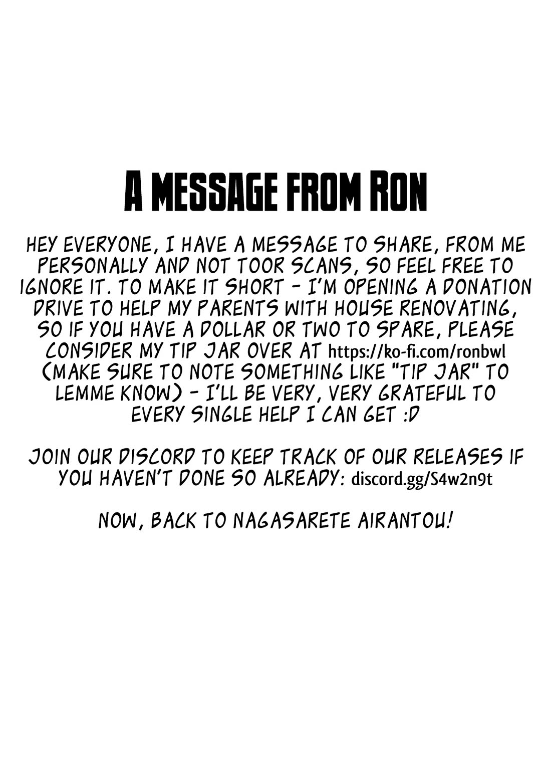 Nagasarete Airantou Chapter 190 - Page 1