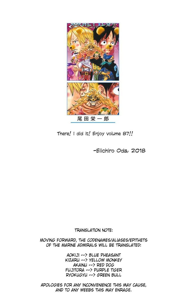 One Piece Chapter 870 - Page 2