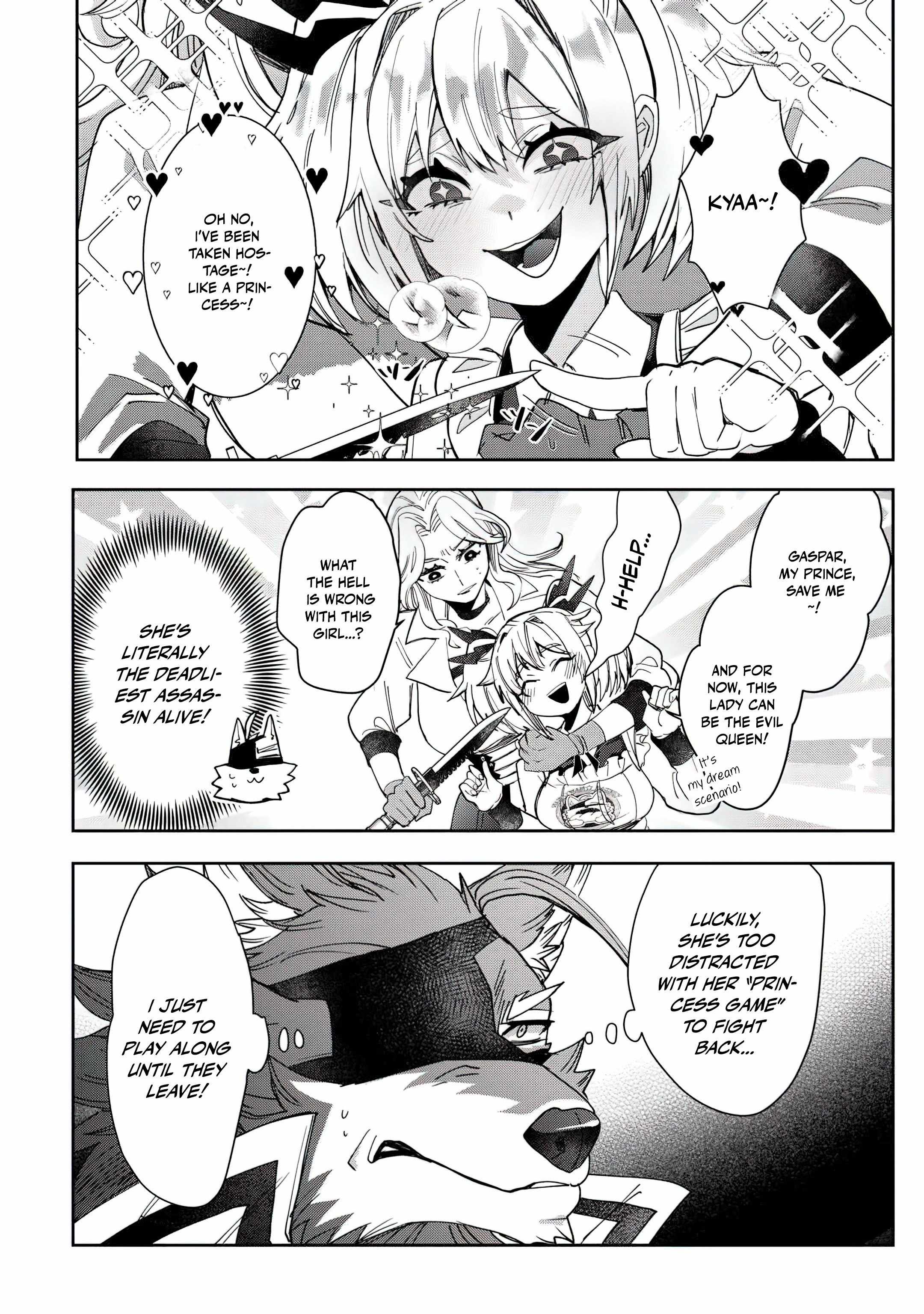Oshikake Assassin-chan wa Outo Saikyou no Kanban Musume Chapter 2 - Page 13