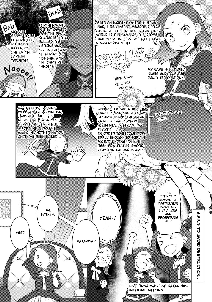 Otome Game No Hametsu Flag Shika Nai Akuyaku Reijou Ni Tensei Shite Shimatta… Chapter 2 - Page 2