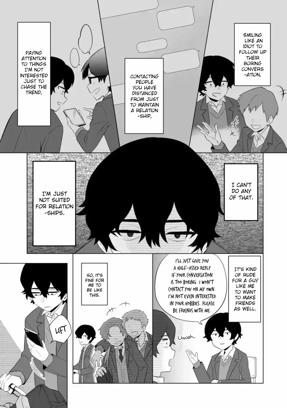Please Leave Me Alone (For Some Reason, She Wants to Change a Lone Wolf’s Helpless High School Life.) Chapter 1 - Page 11