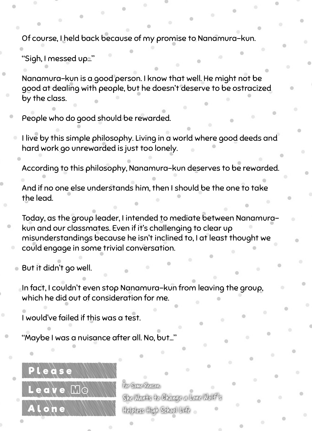 Please Leave Me Alone (For Some Reason, She Wants to Change a Lone Wolf’s Helpless High School Life.) Chapter 17.5 - Page 11