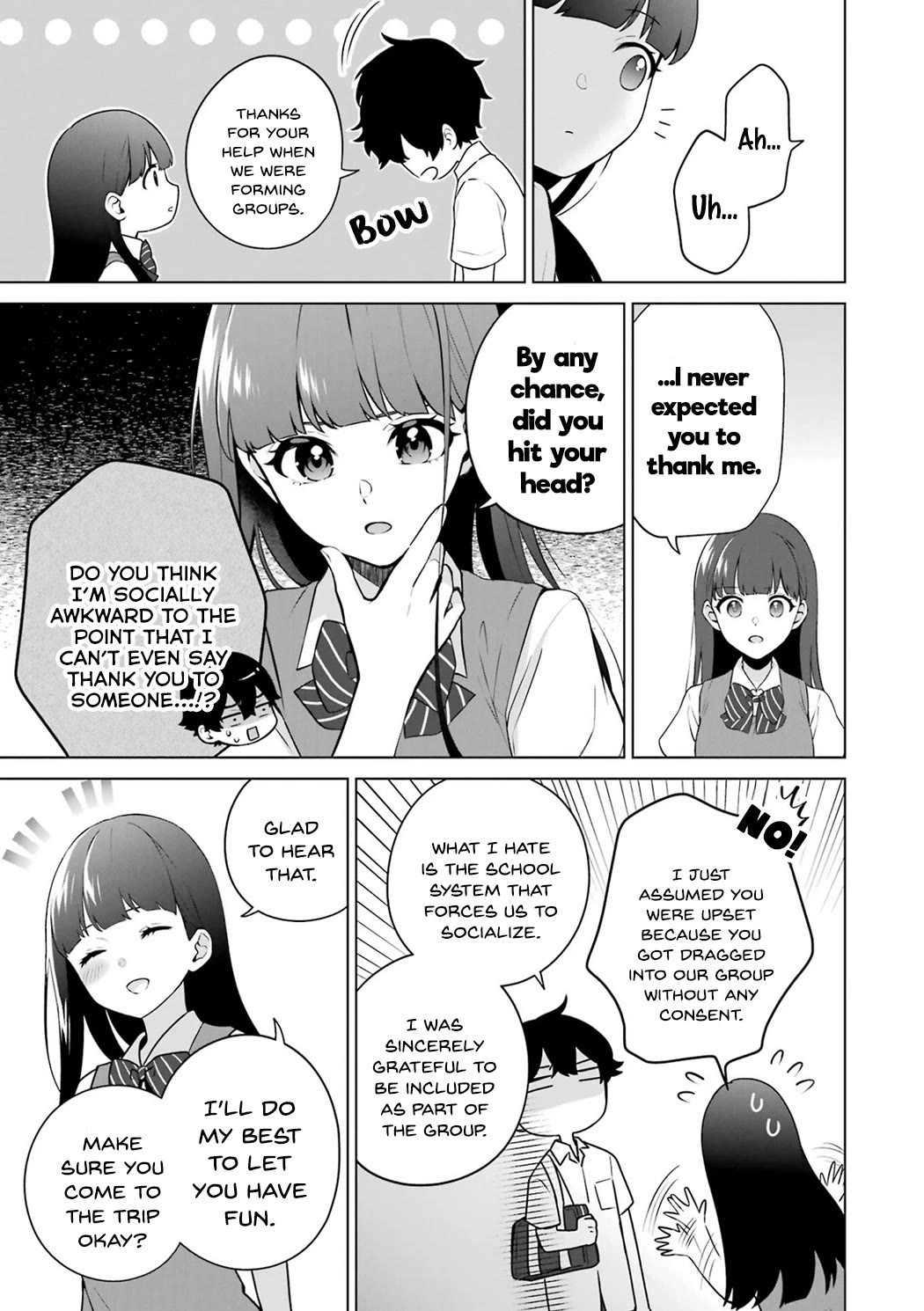 Please Leave Me Alone (For Some Reason, She Wants to Change a Lone Wolf’s Helpless High School Life.) Chapter 17.5 - Page 7