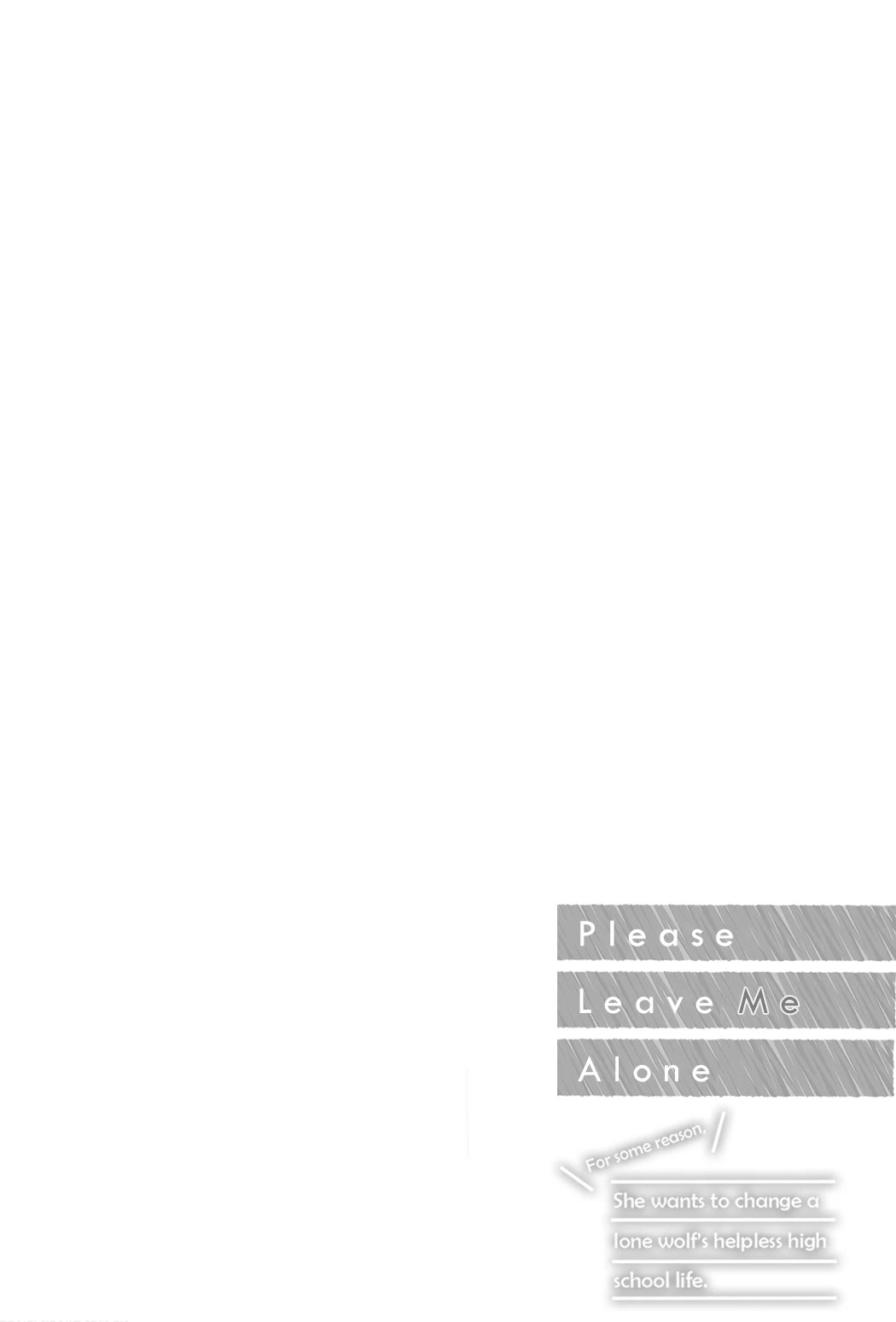 Please Leave Me Alone (For Some Reason, She Wants to Change a Lone Wolf’s Helpless High School Life.) Chapter 5.5 - Page 2