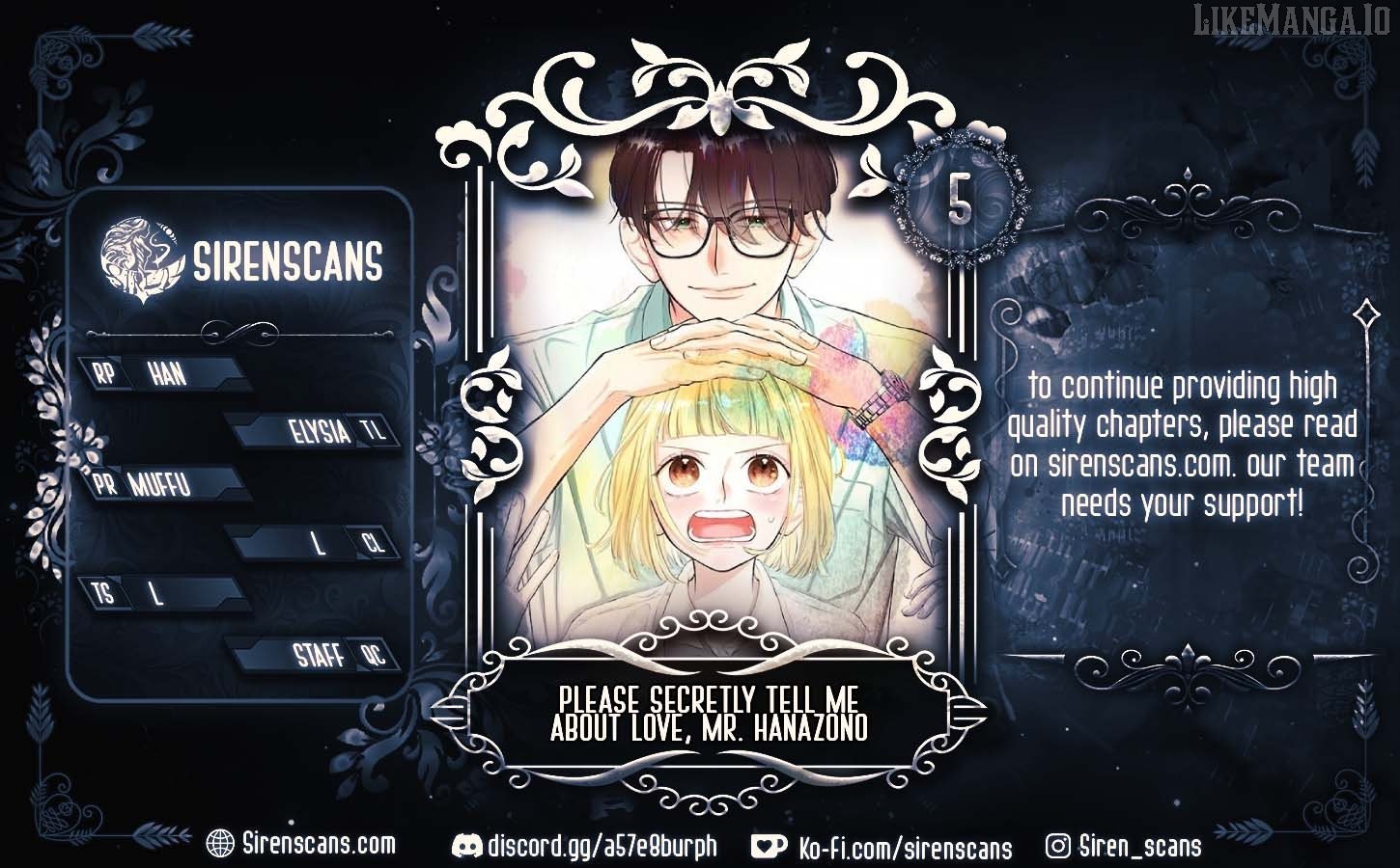 Please Secretly Tell Me About Love, Mr. Hanazono Chapter 5 - Page 1