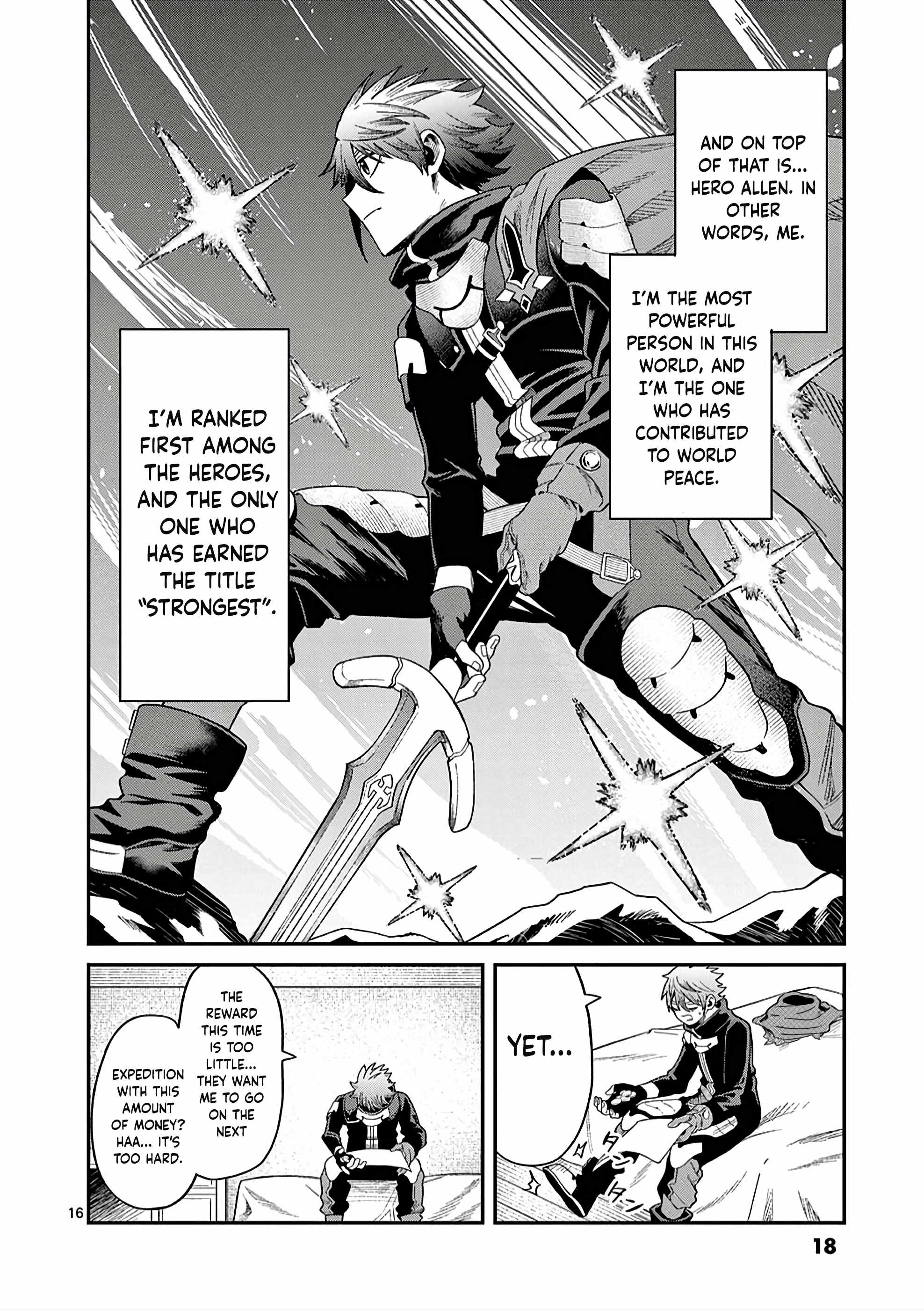 Power-Hara Genkai Yuusha, Maougun kara Koutaiguu de Scout sareru ~Yuusha Ranking 1-i na no ni Tedori ga Gomi sugite Seikatsu Dekimasen~ Chapter 1 - Page 16