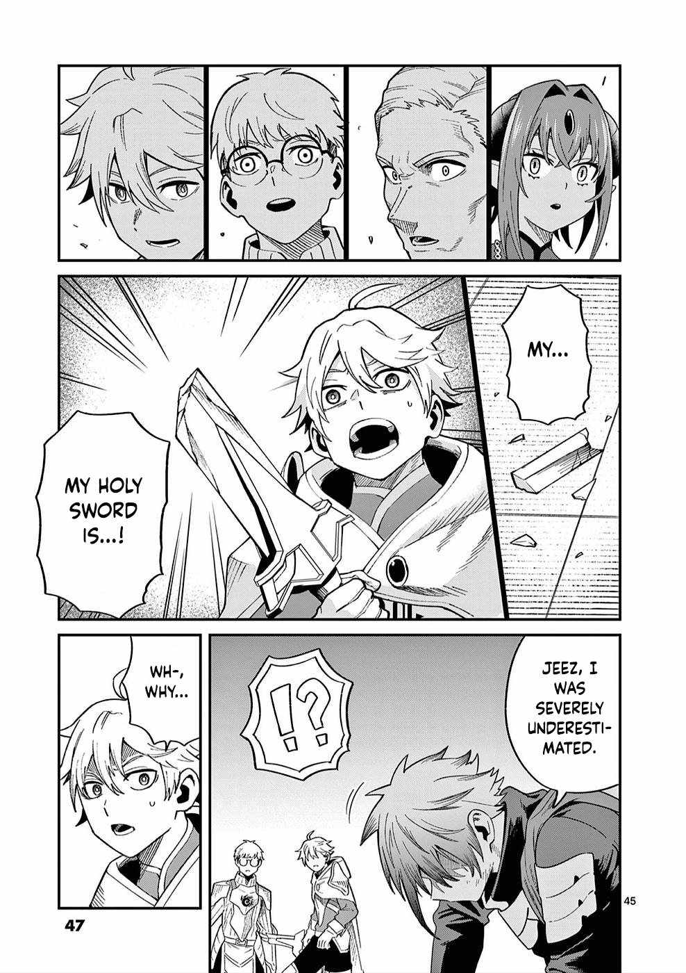 Power-Hara Genkai Yuusha, Maougun kara Koutaiguu de Scout sareru ~Yuusha Ranking 1-i na no ni Tedori ga Gomi sugite Seikatsu Dekimasen~ Chapter 1 - Page 45