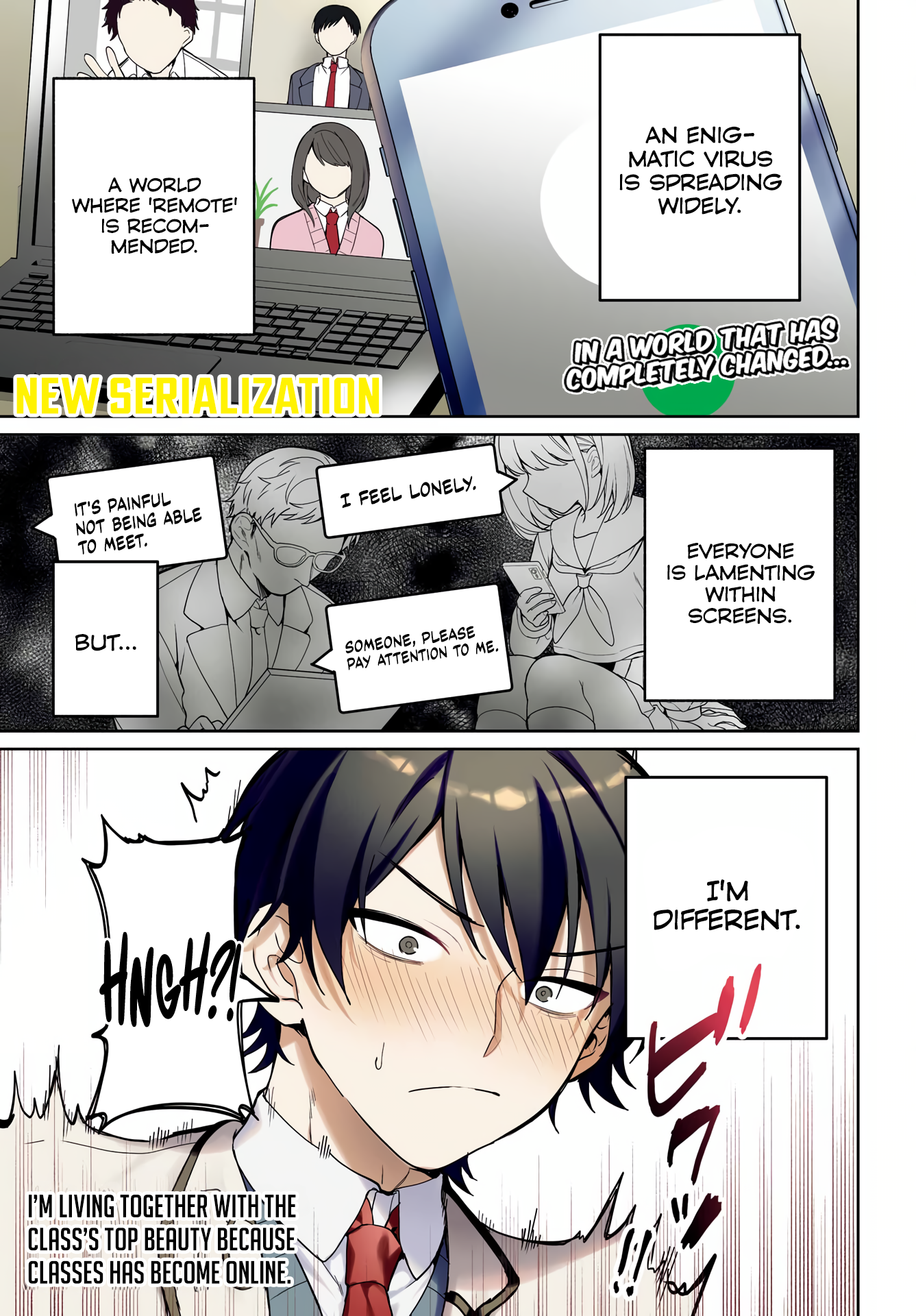 Remote Jugyou ni Nattara Class 1 no Bishoujo to Doukyo Suru Koto ni Natta Chapter 1 - Page 1