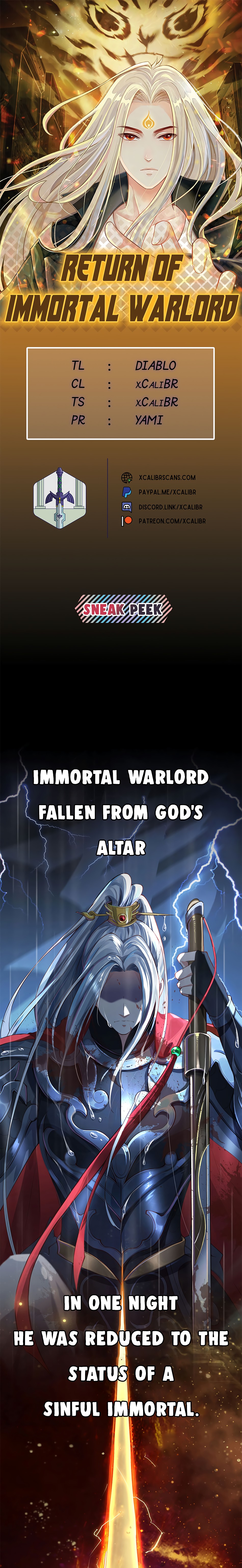 Return of Immortal Warlord Chapter 0 - Page 1