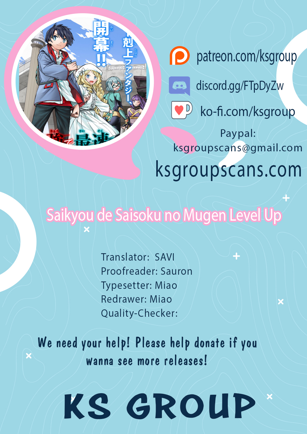 Saikyou de Saisoku no Mugen Level Up Chapter 72 - Page 1