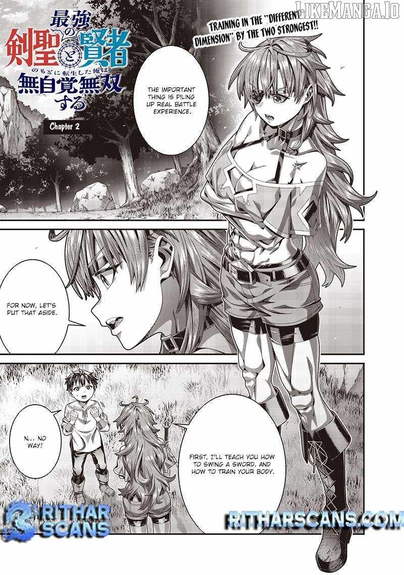 Saikyou no Kensei to Kenja no moto ni Tenseishita Ore wa Mujikaku Musousuru Chapter 2 - Page 2