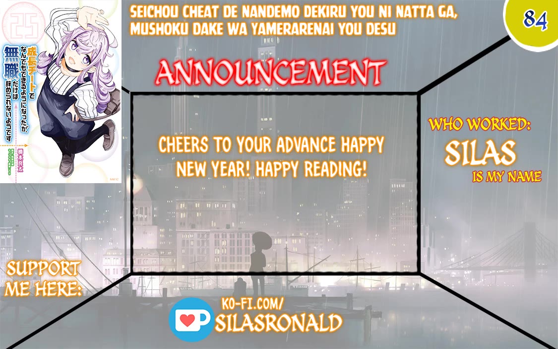 Seichou Cheat de Nandemo Dekiru you ni Natta ga, Mushoku dake wa Yamerarenai you desu Chapter 84 - Page 1