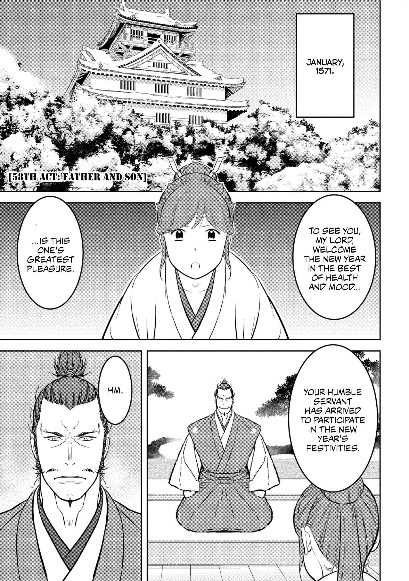 Sengoku Komachi Kuroutan: Noukou Giga Chapter 58 - Page 2