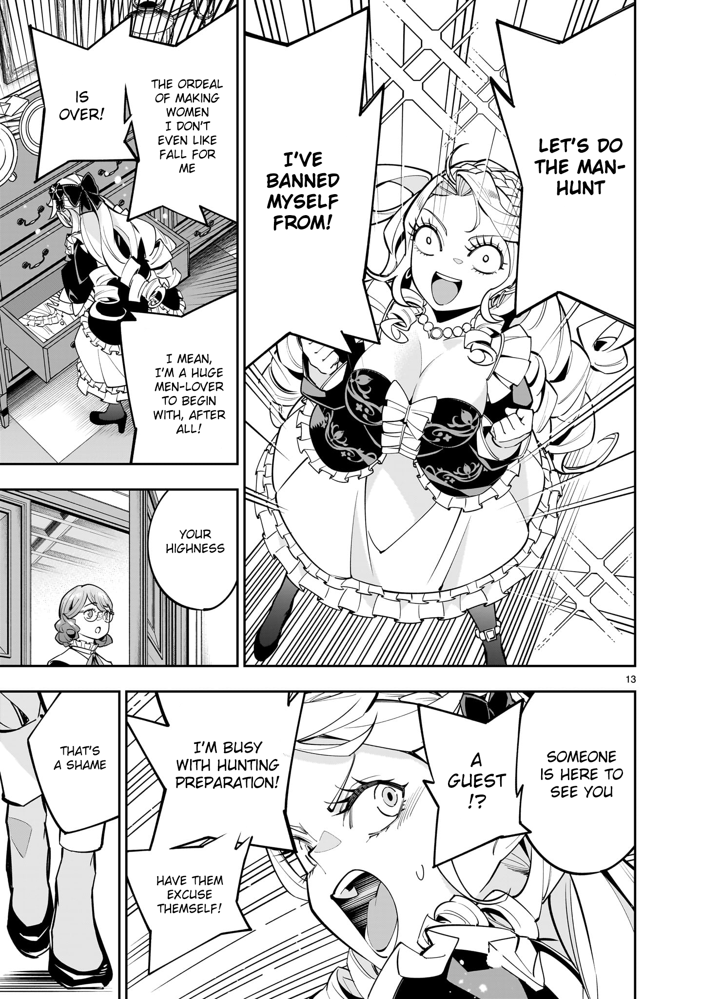 Shi ni Modori Oujo wa Ikinobiru Tameni Yuri Harem wo Tsukuru Koto ni Shita Chapter 2 - Page 13