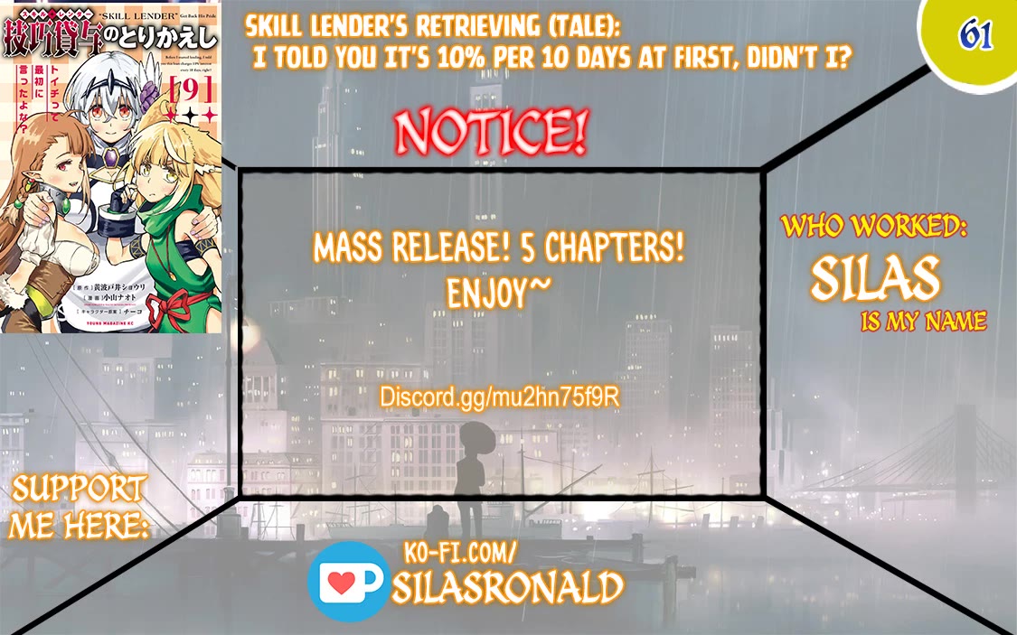 Skill Lender’s Retrieving (Tale) ~I Told You It’s 10% Per 10 Days at First, Didn’t I~ Chapter 61 - Page 1