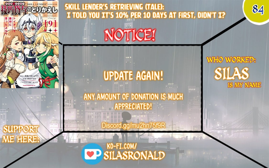 Skill Lender’s Retrieving (Tale) ~I Told You It’s 10% Per 10 Days at First, Didn’t I~ Chapter 84 - Page 1