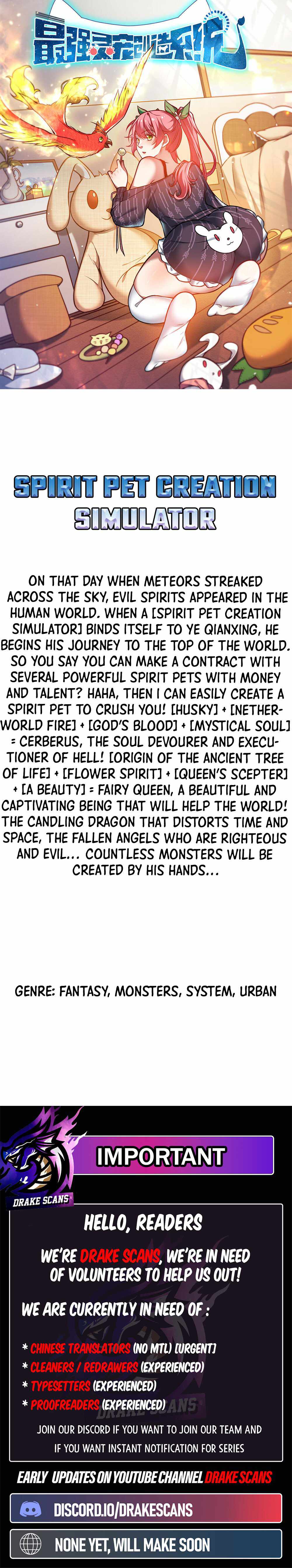 Spirit Pet Creation Simulator Chapter 0 - Page 1