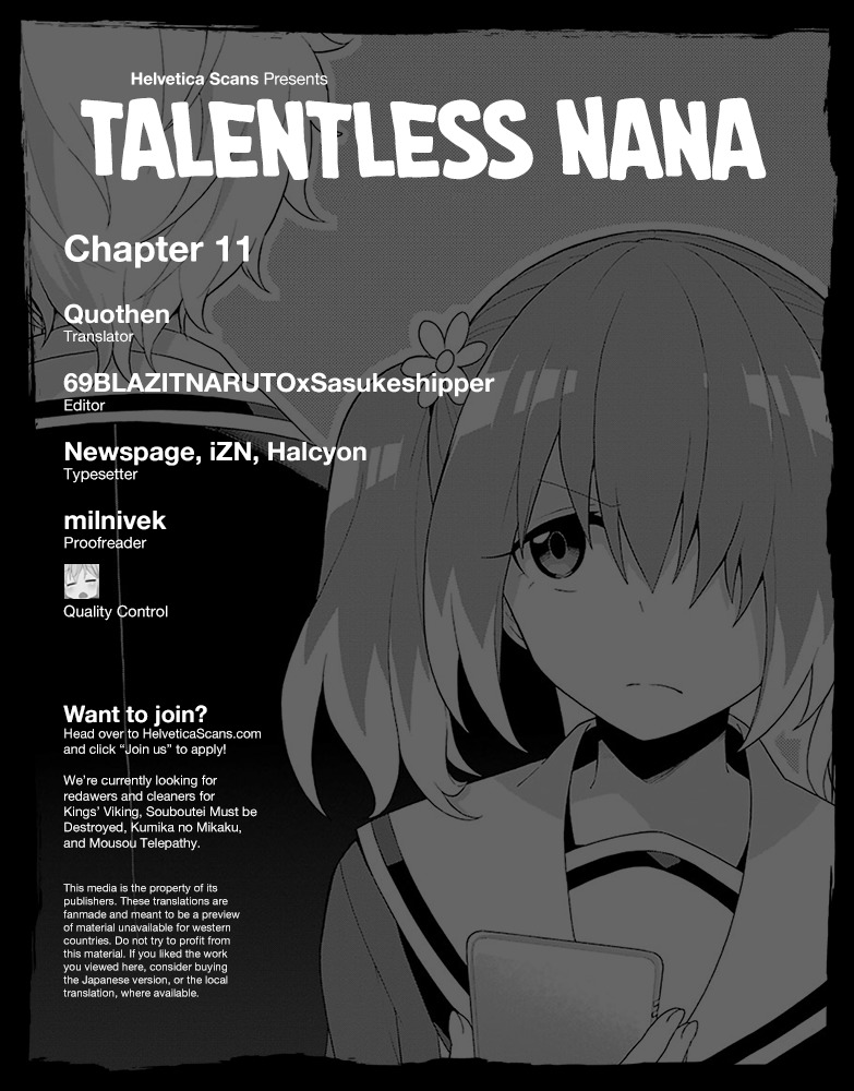 Talentless Nana Chapter 11 - Page 1