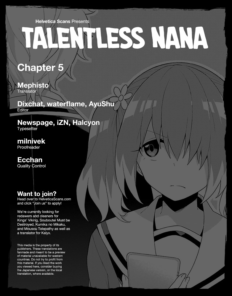 Talentless Nana Chapter 5 - Page 1