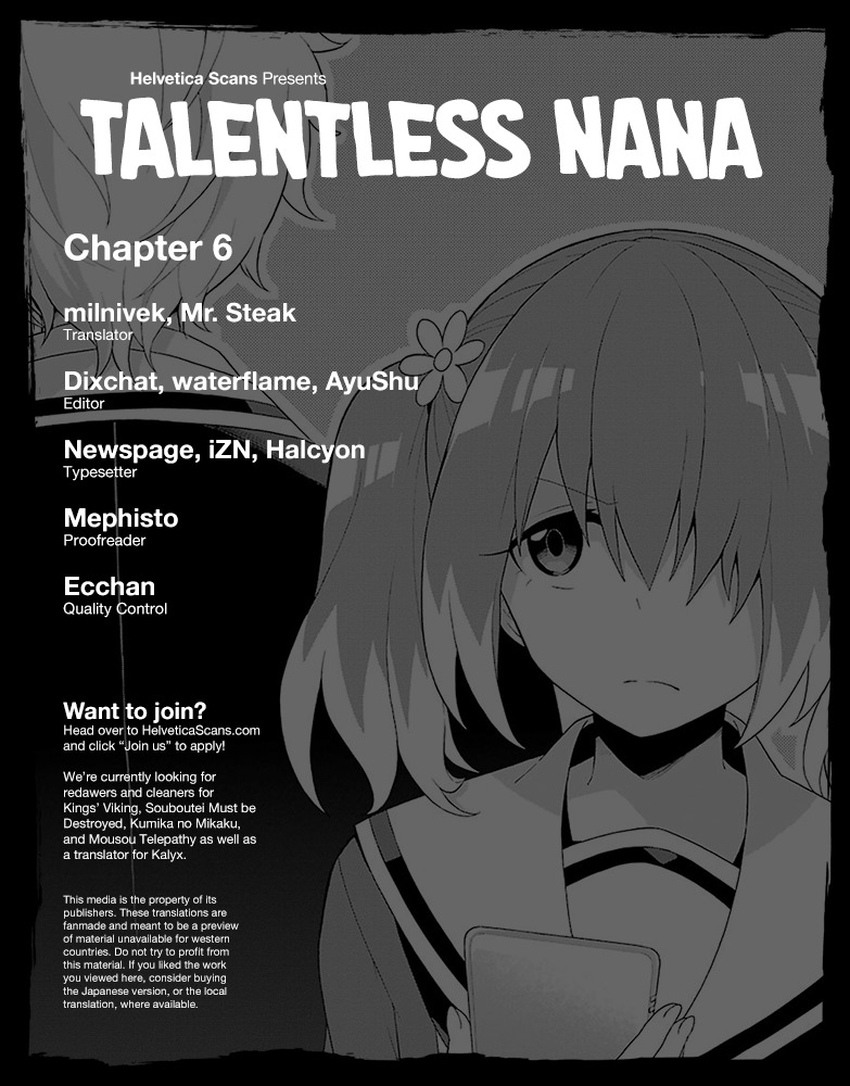 Talentless Nana Chapter 6 - Page 1
