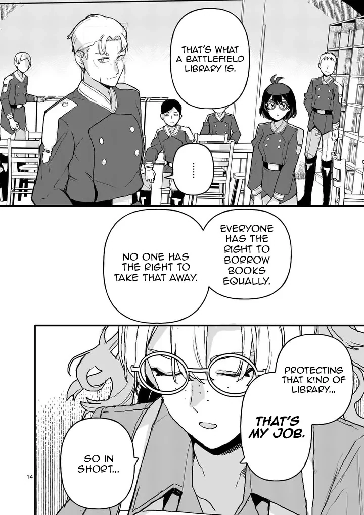 Teikoku Dai 11 Zensenkichi Madou Toshokan, Tadaima Kaikanchuu Chapter 2 - Page 14