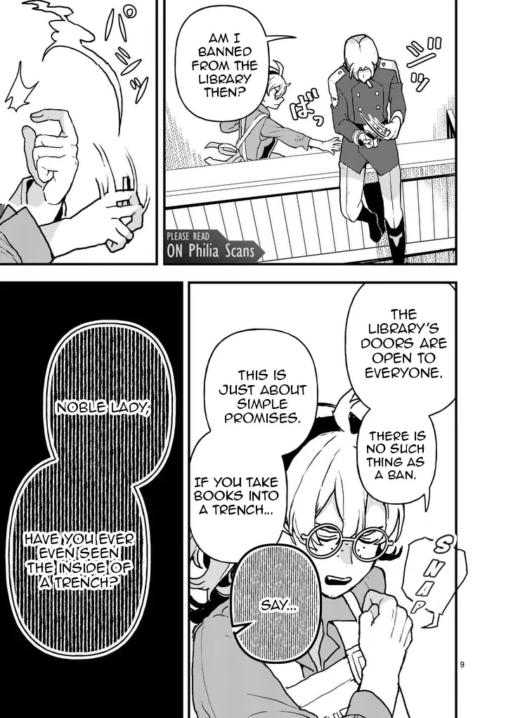 Teikoku Dai 11 Zensenkichi Madou Toshokan, Tadaima Kaikanchuu Chapter 2 - Page 9