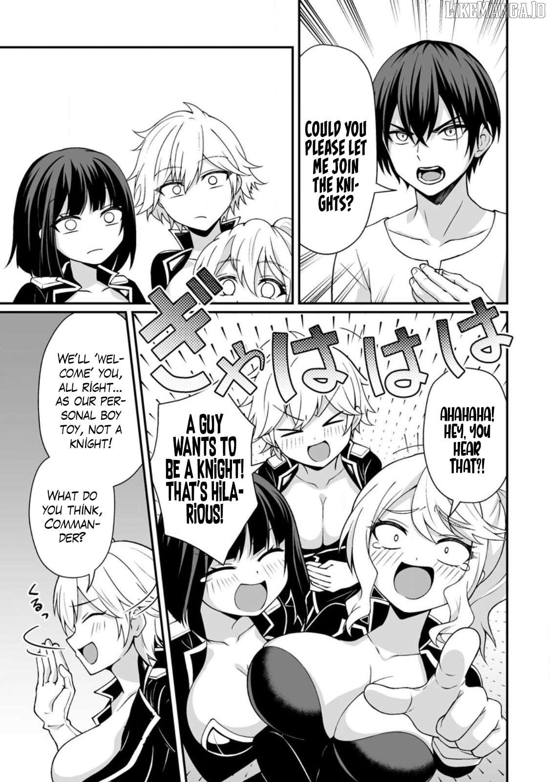 Teisou Gyakuten Sekai De Yuiitsu No Otoko Kishi No Ore, Onna Kishi Gakuen Ni Nyuugaku Shitara Nazeka Eiyou Atsukai Sareta ~Zetsurin Skill De Harem Musou~ Chapter 1 - Page 9