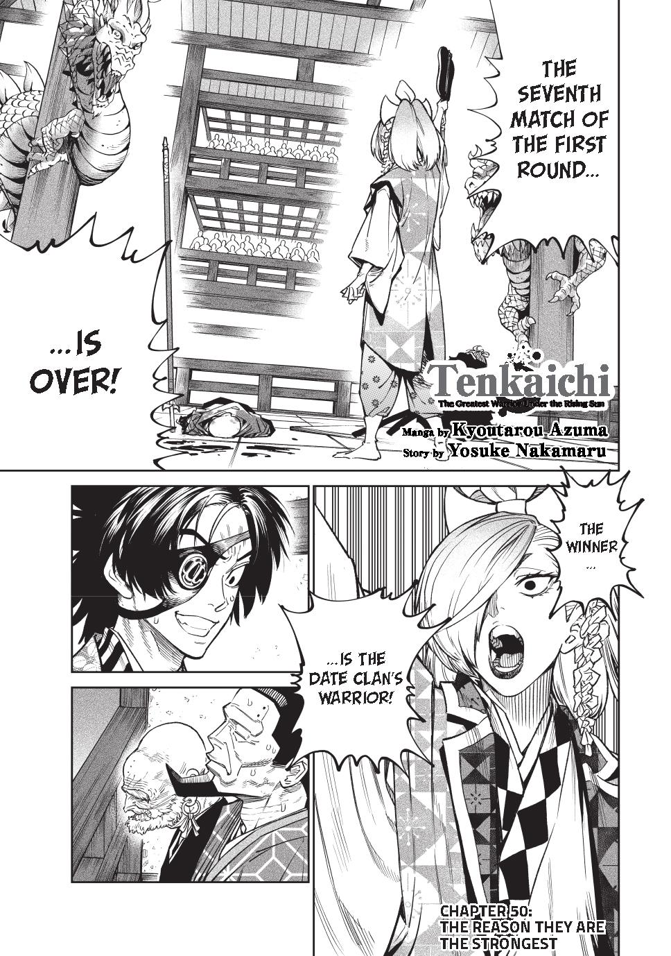 Tenkaichi – Nihon Saikyou Bugeisha Ketteisen Chapter 50 - Page 1