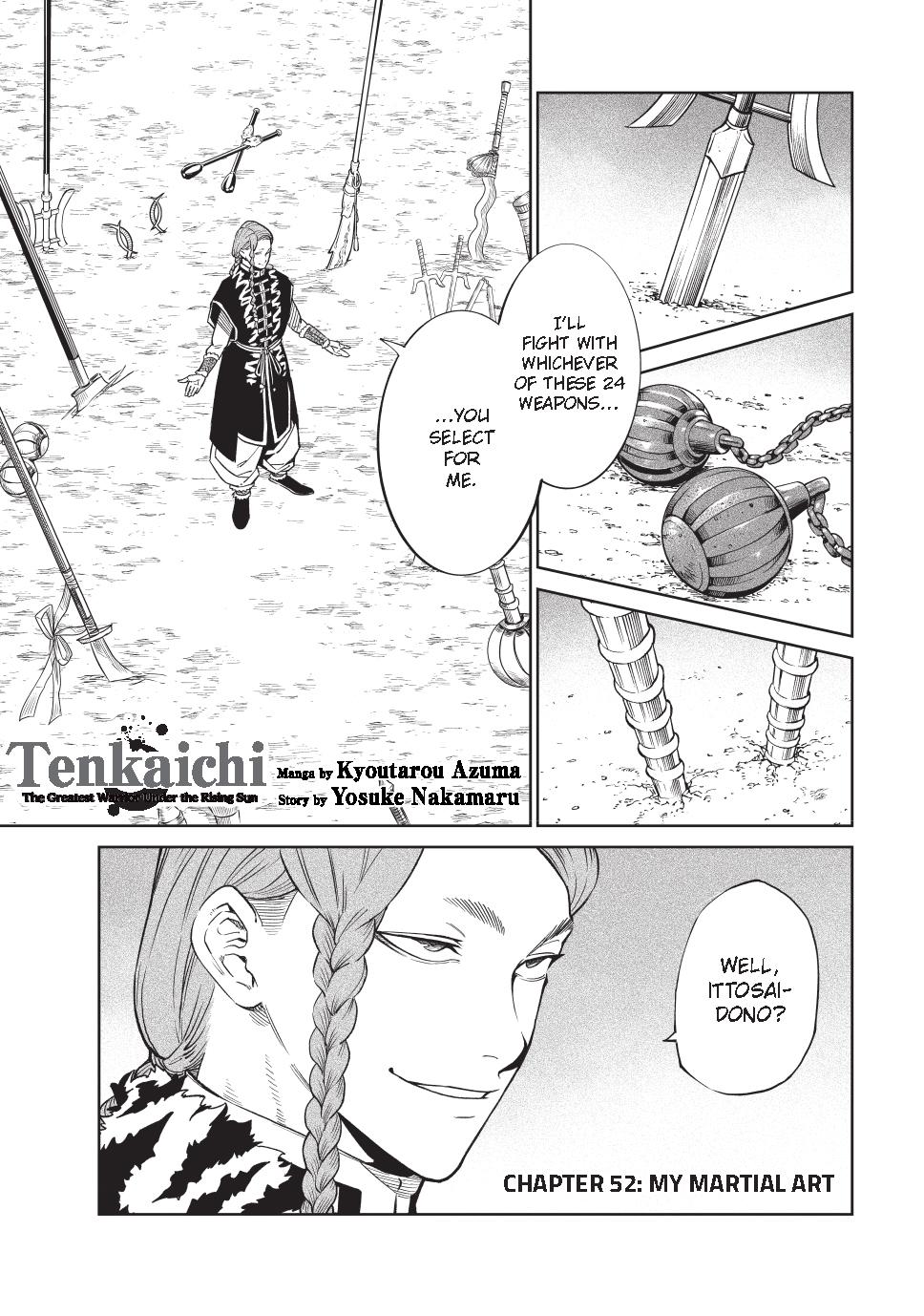 Tenkaichi – Nihon Saikyou Bugeisha Ketteisen Chapter 52 - Page 1