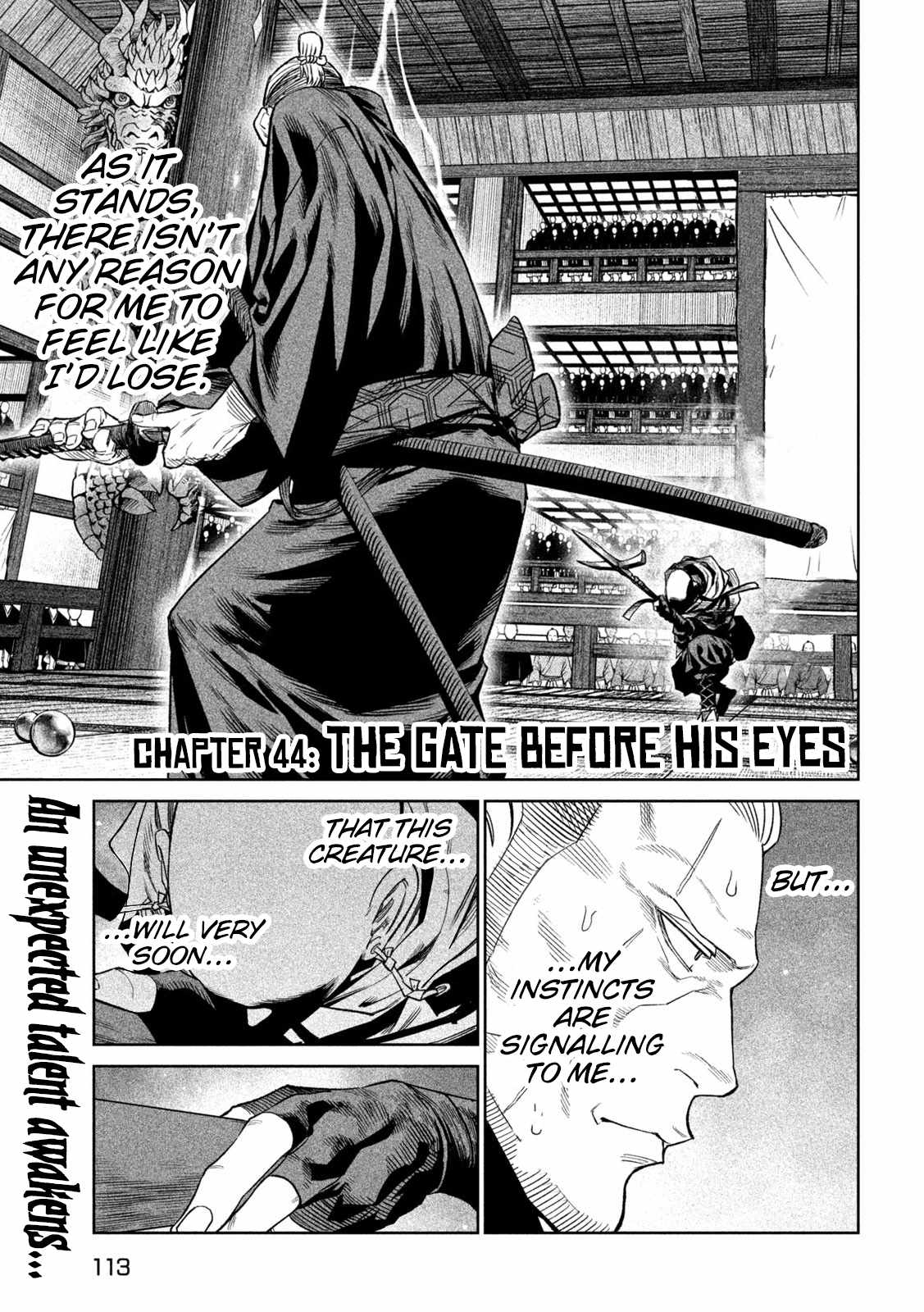 Tenkaichi – Nihon Saikyou Mononofu Ketteisen Chapter 44 - Page 1