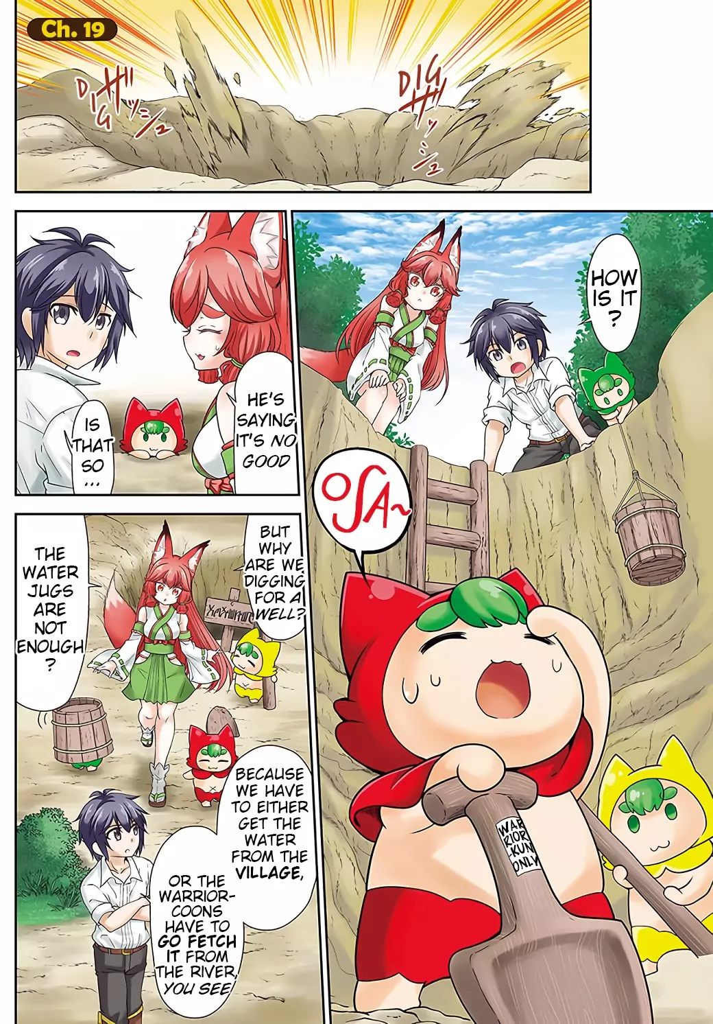 Tenohira Kaitaku Mura de Isekai Kenkokuki: Fueteku Yome-tachi to Nonbiri Mujintou Life Chapter 19 - Page 1
