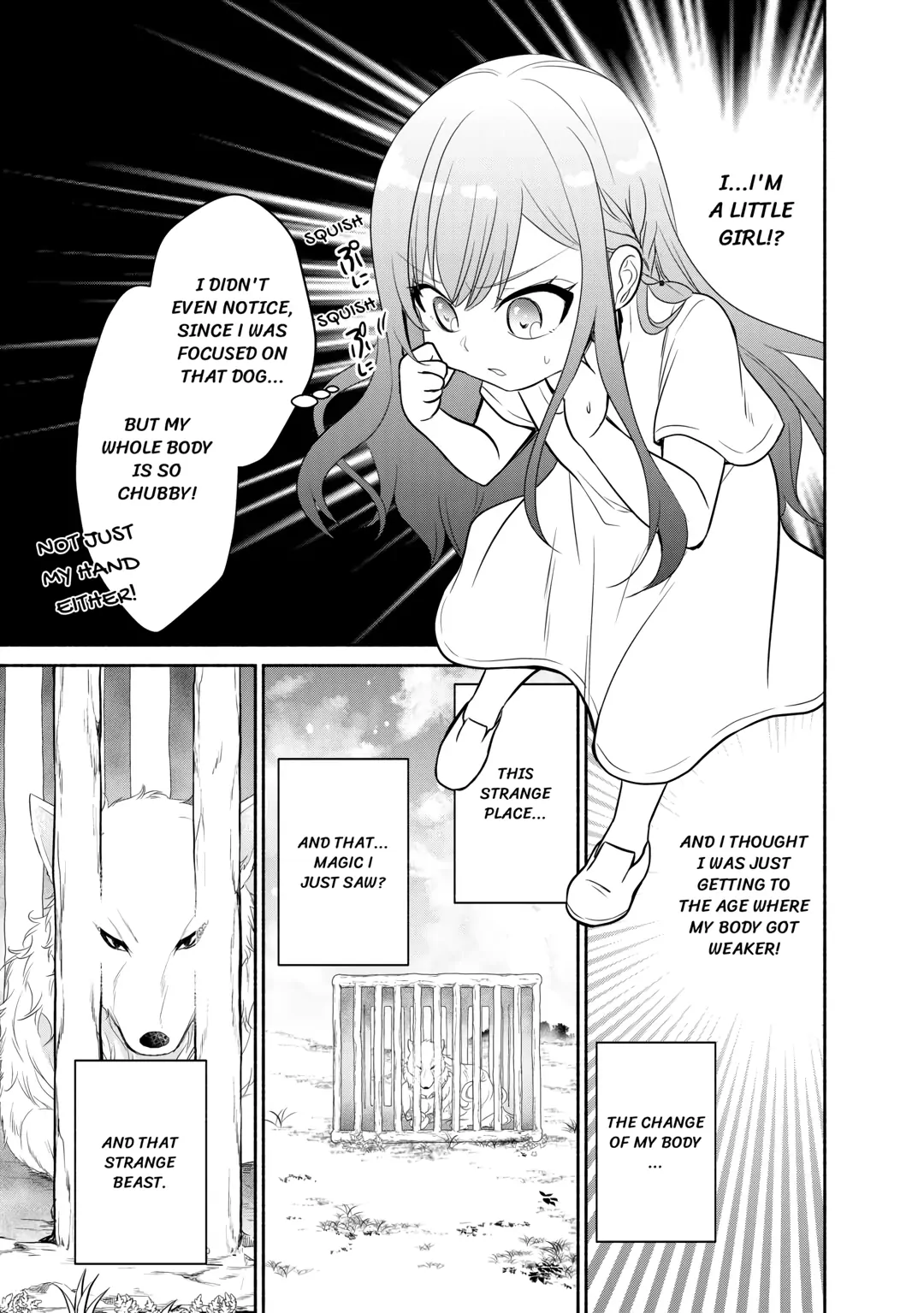 Tensei Youjo. Kamikemono to Ouji to, Saikyou no Ojisan Youhei-dan no Naka de Ikiru Chapter 1 - Page 7
