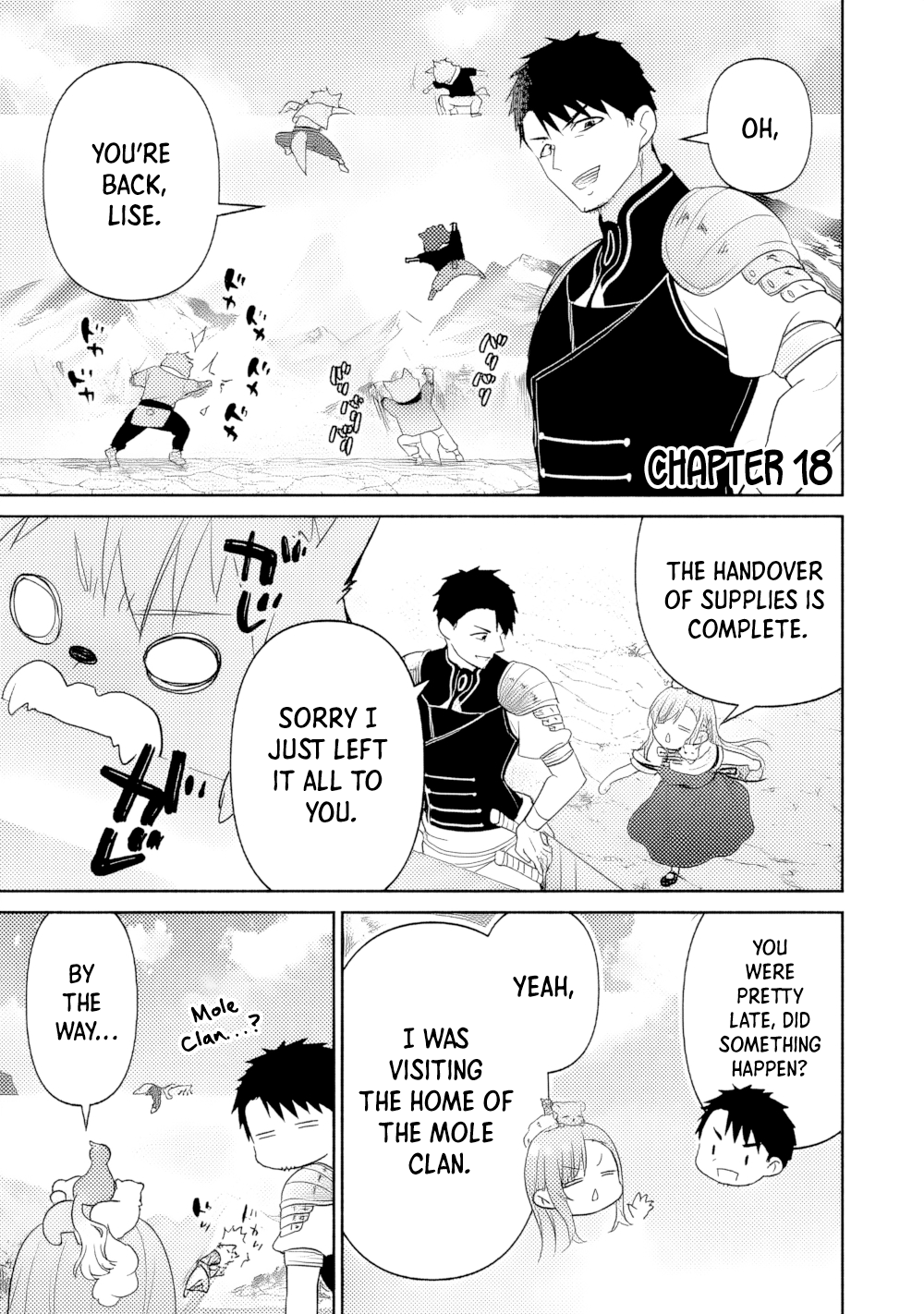 Tensei Youjo. Kamikemono to Ouji to, Saikyou no Ojisan Youhei-dan no Naka de Ikiru Chapter 18 - Page 1