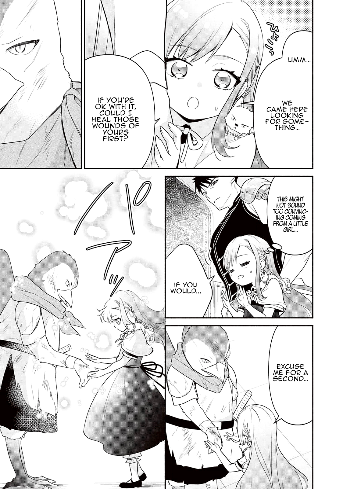 Tensei Youjo. Kamikemono to Ouji to, Saikyou no Ojisan Youhei-dan no Naka de Ikiru Chapter 5 - Page 9