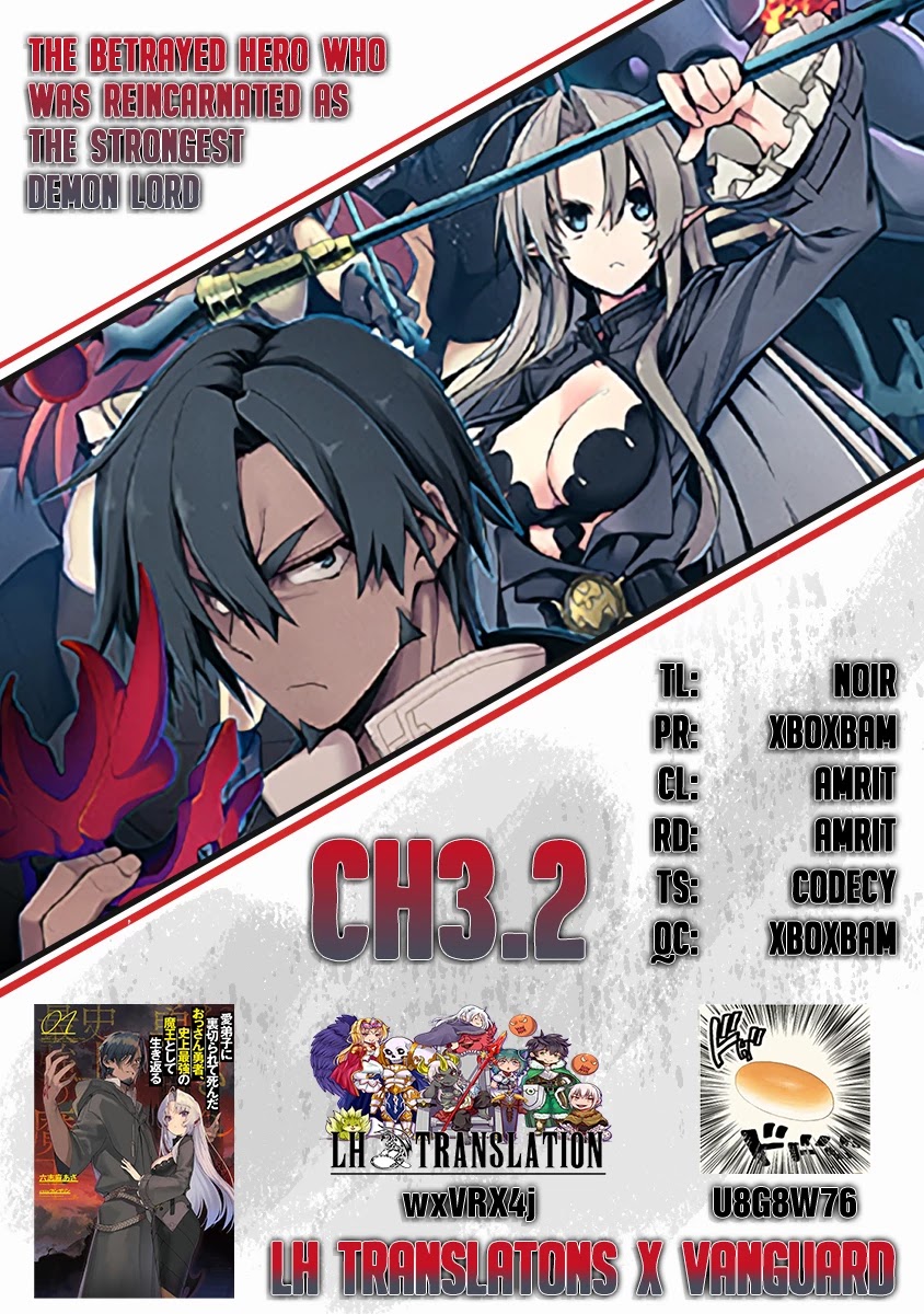 The Betrayed Hero Who Was Reincarnated as the Strongest Demon Lord Chapter 3.2 - Page 1