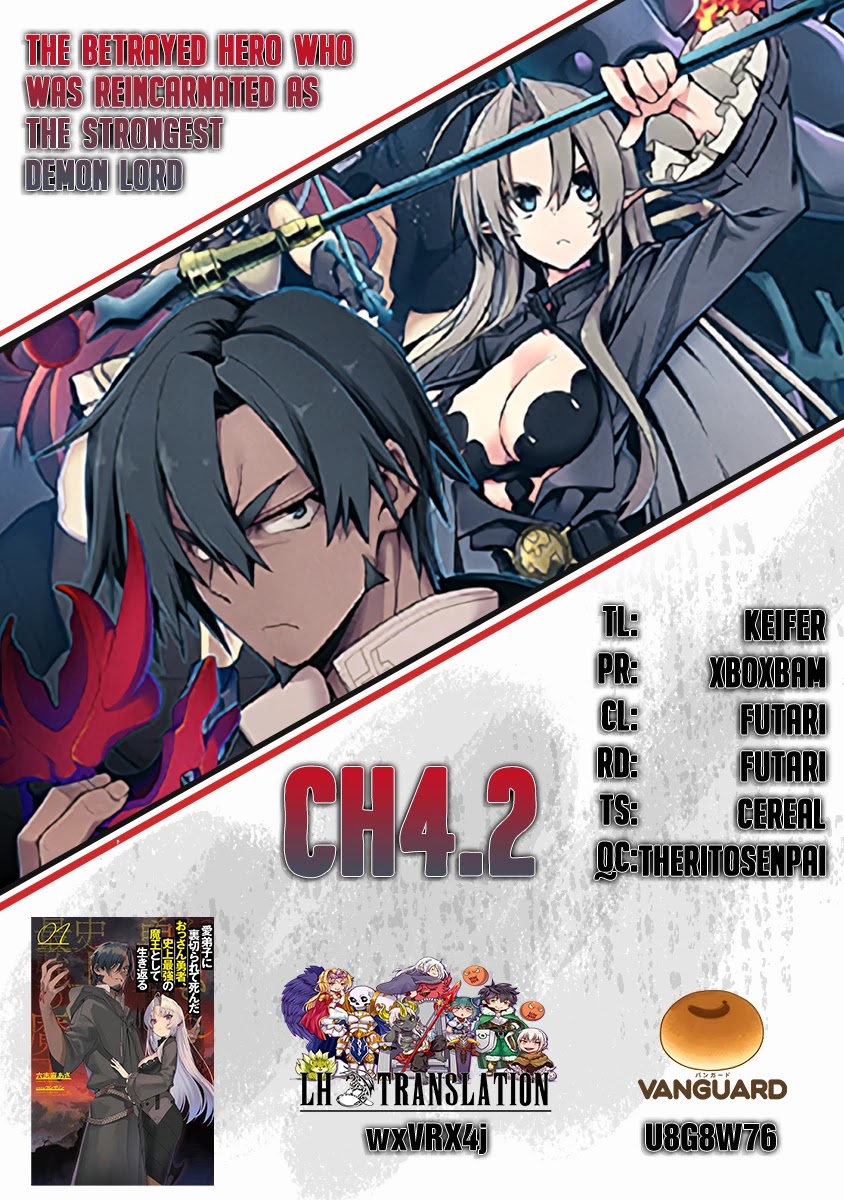 The Betrayed Hero Who Was Reincarnated as the Strongest Demon Lord Chapter 4.2 - Page 1