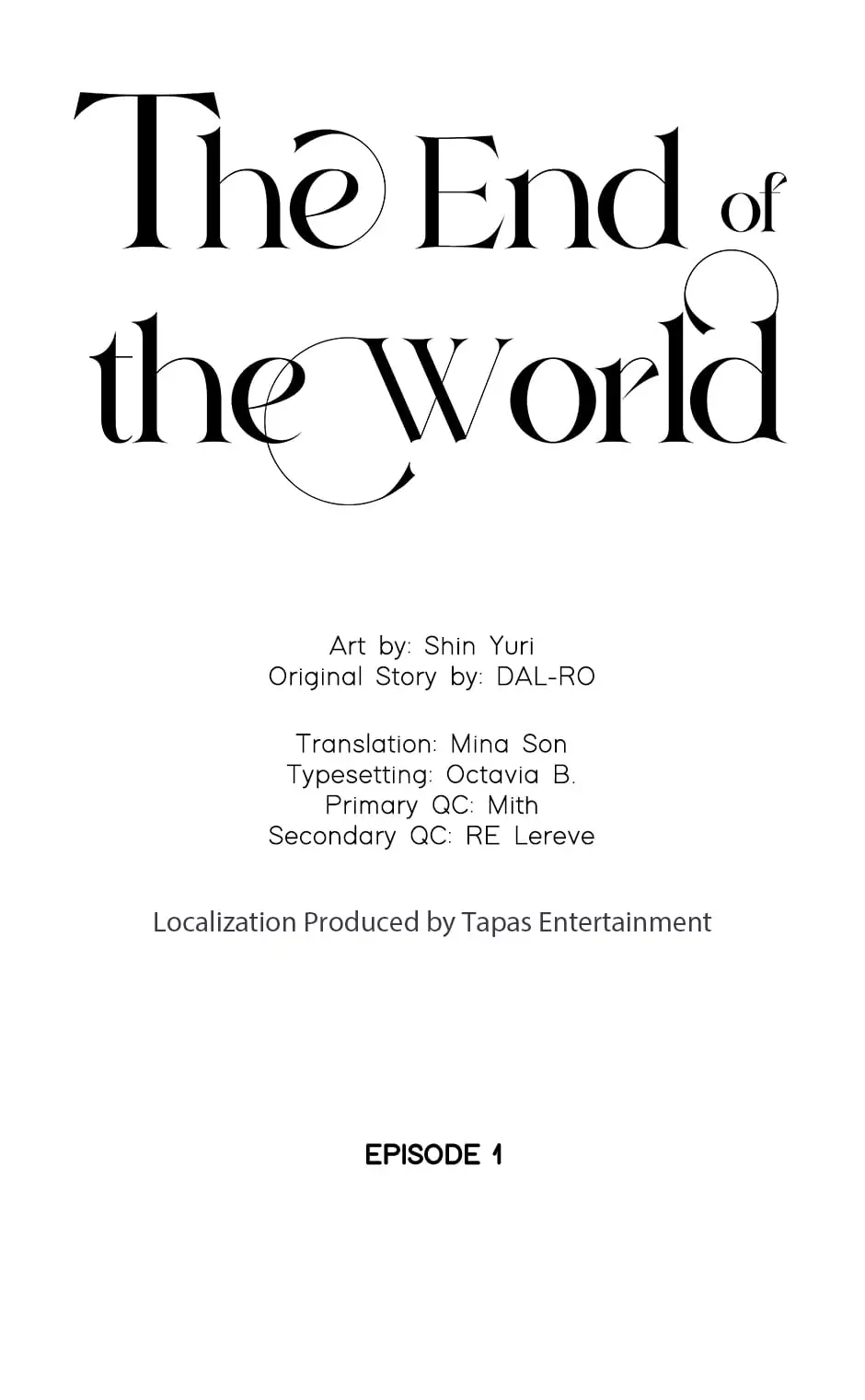 The End of the World Chapter 1 - Page 1