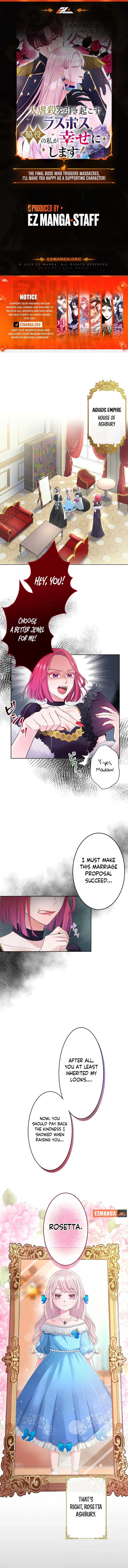 The Final Boss Who Triggers Massacres, I’ll Make You Happy as a Supporting Character! Chapter 2 - Page 0