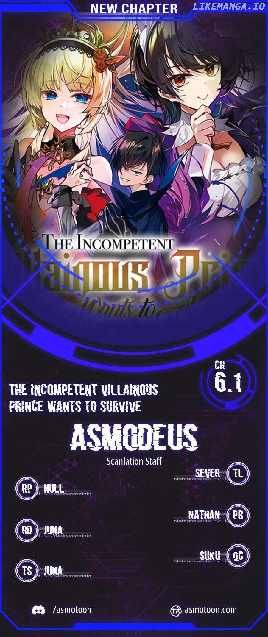 The Incompetent Villainous Prince Wants to Survive ~I Was Reincarnated Into a Romance RPG as a Mob Villain, but I Will Ignore the Original Work and Aim to Become the Strongest~ Chapter 6.1 - Page 1